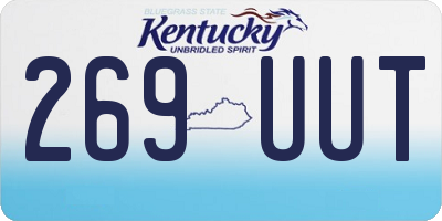 KY license plate 269UUT