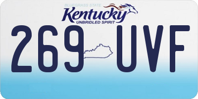 KY license plate 269UVF
