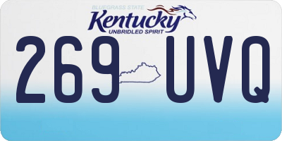 KY license plate 269UVQ