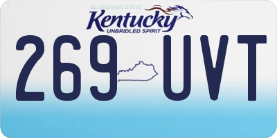 KY license plate 269UVT