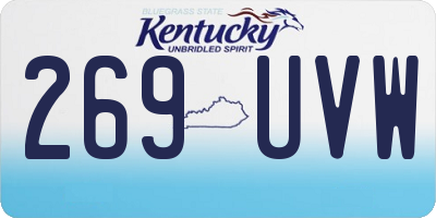 KY license plate 269UVW