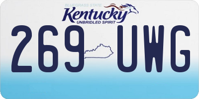 KY license plate 269UWG