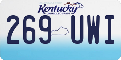 KY license plate 269UWI