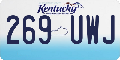 KY license plate 269UWJ