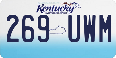 KY license plate 269UWM