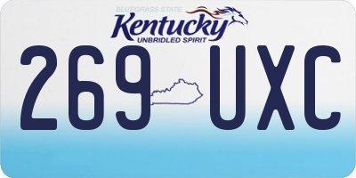 KY license plate 269UXC