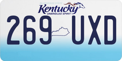 KY license plate 269UXD
