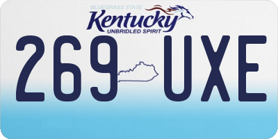 KY license plate 269UXE