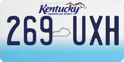 KY license plate 269UXH