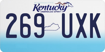 KY license plate 269UXK