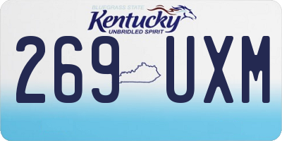 KY license plate 269UXM