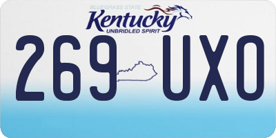 KY license plate 269UXO