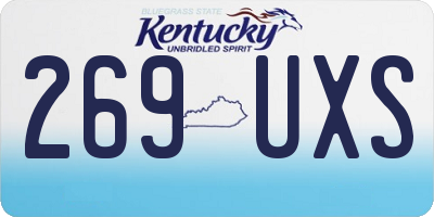 KY license plate 269UXS