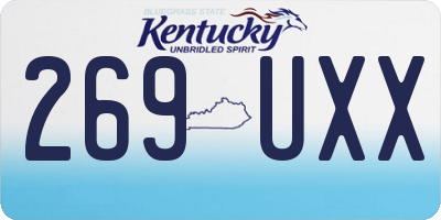 KY license plate 269UXX