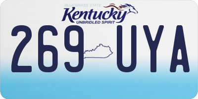 KY license plate 269UYA
