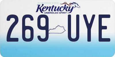 KY license plate 269UYE