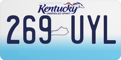 KY license plate 269UYL