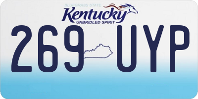 KY license plate 269UYP