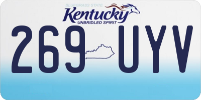 KY license plate 269UYV