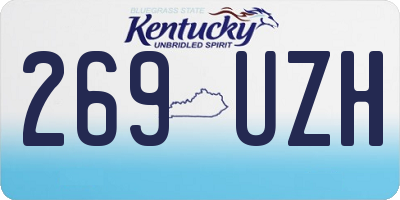 KY license plate 269UZH