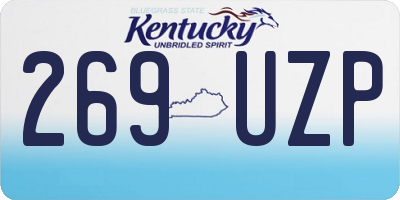 KY license plate 269UZP