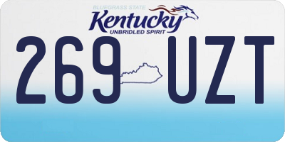 KY license plate 269UZT