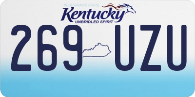 KY license plate 269UZU