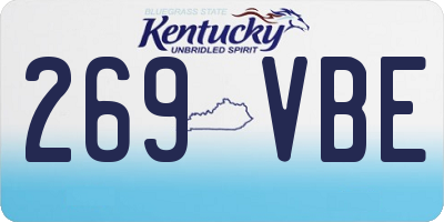 KY license plate 269VBE