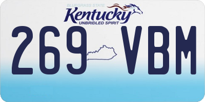 KY license plate 269VBM