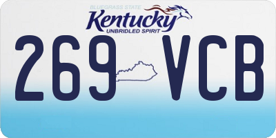 KY license plate 269VCB