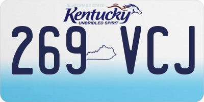 KY license plate 269VCJ