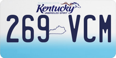 KY license plate 269VCM