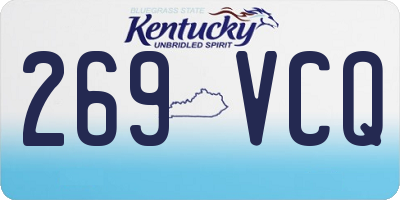KY license plate 269VCQ