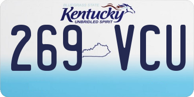 KY license plate 269VCU