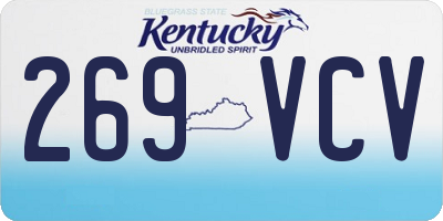 KY license plate 269VCV