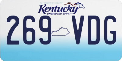 KY license plate 269VDG