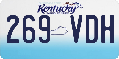 KY license plate 269VDH
