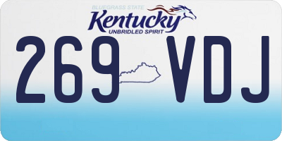 KY license plate 269VDJ