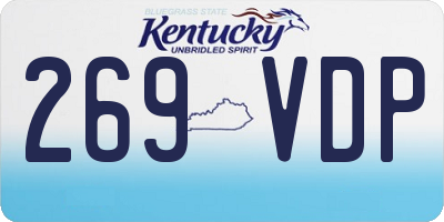 KY license plate 269VDP