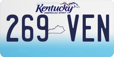 KY license plate 269VEN