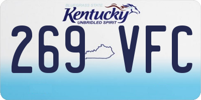 KY license plate 269VFC