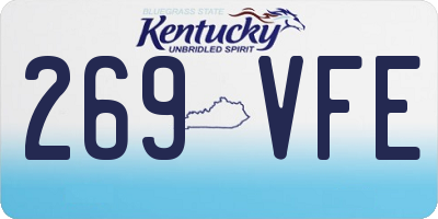 KY license plate 269VFE