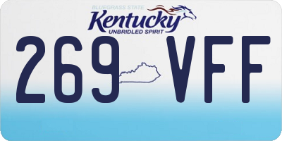 KY license plate 269VFF