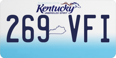 KY license plate 269VFI