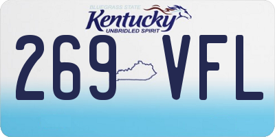 KY license plate 269VFL