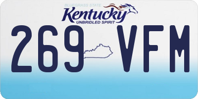 KY license plate 269VFM