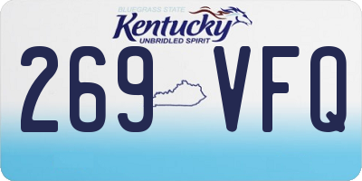 KY license plate 269VFQ