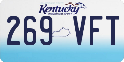 KY license plate 269VFT