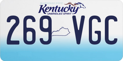 KY license plate 269VGC