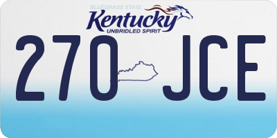 KY license plate 270JCE